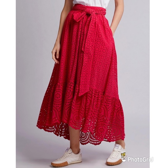 Ulla Johnson Dresses & Skirts - Ulla Johnson Lindley Floral Lace Eyelet Midi Skirt